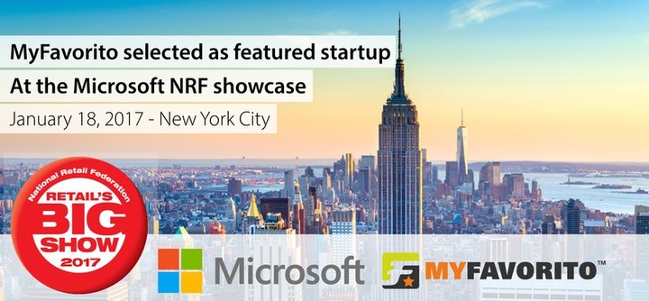 MyFavorito selected from hundreds as featured startup at the Microsoft NRF Showcase