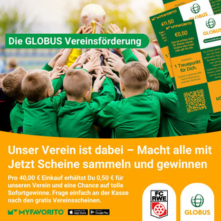 Vereinsscheine bei GLOBUS sammeln!