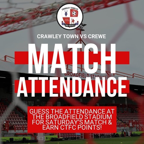 GUESS THE ATTENDANCE VS CREWE and WIN POINTS!