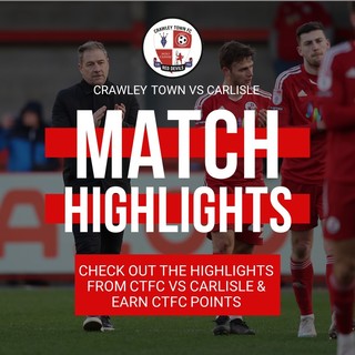 🎥Crawley Town v Carlisle United highlights - WTACH AND EARN