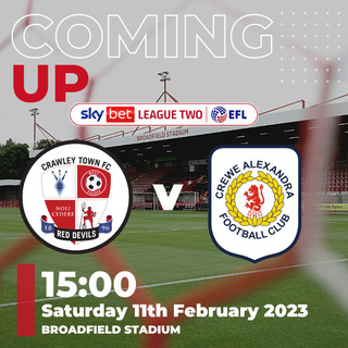 🔜🎟️ Crawley Town vs Crewe Alexandra