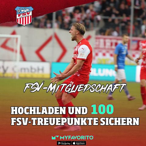 Du bist Vereinsmitglied? Hol dir 100 FSV-Treuepunkte!