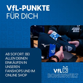 Ab sofort: VfL-Treuepunkte sammeln beim Einkauf in VfL-Shops und Online-Shop