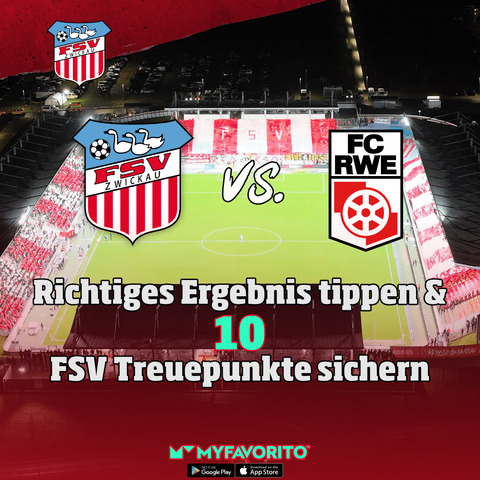 22. Spieltag: Heimspiel gegen Rot-Weiß Erfurt. Tippe das richtige Ergebnis und erhalte FSV Treuepunkte!