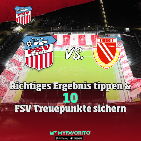 24. Spieltag: Heimspiel gegen Energie Cottbus. Tippe das richtige Ergebnis und erhalte FSV Treuepunkte!