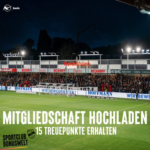 Mitgliedschaft hochladen und Sportclub Verl-Punkte erhalten