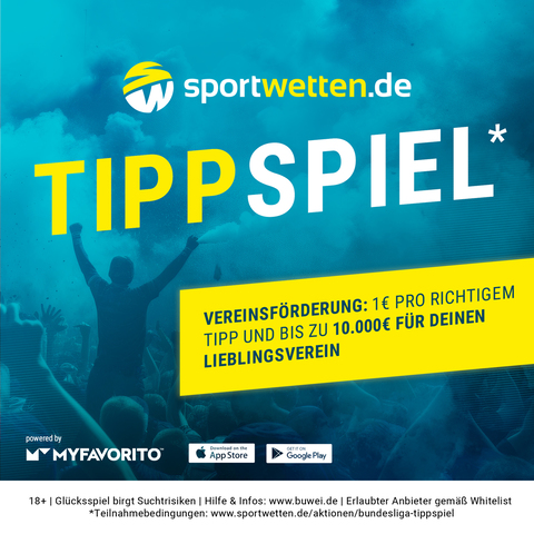 Das 1. Bundesliga-Tippspiel - präsentiert von sportwetten.de Vereinsförderung