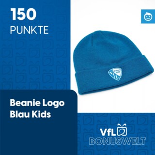 Treueprämie: Beanie Logo Blau Kids
