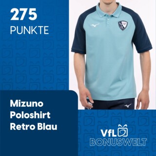 Treueprämie: Mizuno Poloshirt Retro Blau