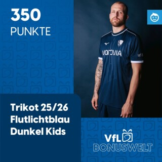 Treueprämie: Trikot 25/26 Flutlichtblau Dunkel Kids
