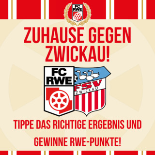 #RWEFSV: Dein Tipp zum Spitzenspiel gegen den FSV Zwickau!