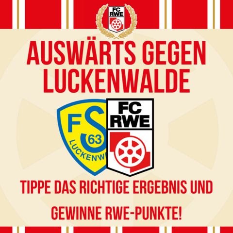 #FSVRWE: Dein Endergebnis-Tipp im Auswärtsspiel in Luckenwalde!