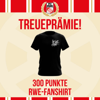 Treueprämie: FC Rot-Weiß Erfurt Fan-Shirt Tag klein (schwarz)