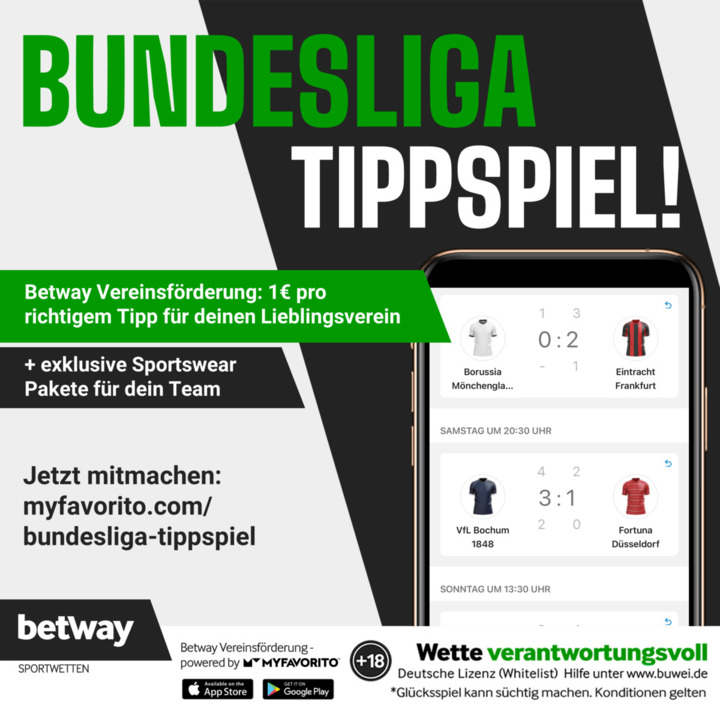 Das Bundesliga-Tippspiel - präsentiert von der Betway Vereinsförderung