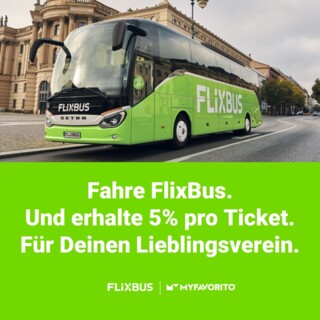 Jetzt FlixBus Tickets buchen - und 5% pro Ticket für Deinen Verein erhalten